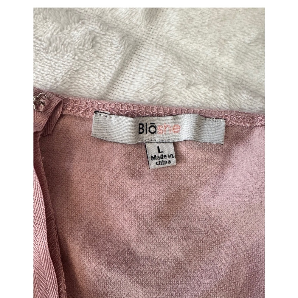 Blashe Women's Lace Bodice Romper - Light Pink - Sleeveless - Size L - Picture 4 of 9